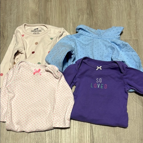 H&M Kids Polka Dot and Graphic Long Sleeve Tops - Multi-Color - Picture 1 of 1